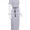 CHEFON Simple Styling Short-sleeved Grey smart casual dresses