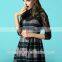 Simple and elegent stripe clothes sleeveless dress design