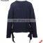 Women lastest design distressted chunky knit sweater 2018