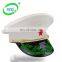China cheap Military Officer Peak Cap with Hand-made Embroidery