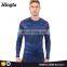Polyester / elastane stretch workout compression wear sports men long sleeve t shirts