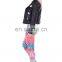 Colored spots stylish elastic hot custom pants girls polyester ladies crossfit printed pants high quality leggings for woman