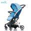 High-view and portable folding baby stroller