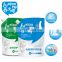 Bagged phosphorus-free low foaming detergent