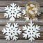 5mm thickness White Snowflake shape wool felt Christmas Coasters for Winter Holiday Decor