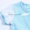 Wholesale Blue Striped cotton Baby Boys Clothing set