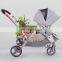 China supplier folding double baby strollers prams with two car seats