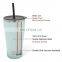 316 Stainless steel water mug 530ml Vacuum insulated straw cup Double walle customized logo thermo leak proof coffee cup w/lid