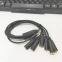 Cable Audio OEM ODM Factory Wire Harness Customized Cable Audio Cable Assembly 3.5mm 4 Poles Audio Plug to Jack 1/6