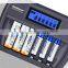 Doublepow 1.2v AA battery Charger AAA NIMH NI-CD battery charger Intelligent LCD screen Fast Charger