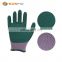 Safety glove for work gloves construction T/C seamless knitted liner with crinkle latex coated on palm and finger gloves