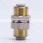 Factory Price PM Series 4/6/8/10/12mm Multi-size Brass Thread Bulkhead Air Connector White Plastic China Pneumatic Fittings