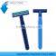 D227L rubber handle two blade shaver