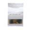 white kraft paper bag with window frosted zip lock food snack tea candy oil water proof bag packing paper bag