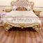 Solid wood luxury bedroom furniture bed end stool leather benches ottoman European style bed stool