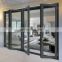 Design aluminum patio bi folding doors cheap soundproof interior bathroom glass folding door