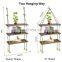 Rustic Wall Mounted 3 tiers Floating Corner Shelves