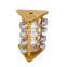 Eco-friendly Natural Kitchen Tabletop Storage 4 Tier Spinning Bamboo 16 Jar Revolving Spice Rack