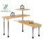 Adjustable Bamboo Space Saving Cabinet Organizer Display Shelves 3 Tier Corner Shelf Kitchen Spice Rack with Hooks