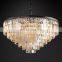 Modern Creative Metal Pendant Light Fixtures Small Crystal Bean Interior Chandelier Parts LED Light Source Middle Size Dining