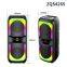 New Product Outdoor Portable Dual 4 Inch Deep Bass Long-Term Playback RGB Lights With Display Screen Speaker