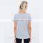 New arrival t shirt design with high quality China OEM manufactuer women blank v-neck t shirt wholesale TS036