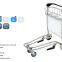 Three Wheels Airport Hand Brake Baggage Trolley Airport Luggage Trolley Carts Airport Trolley