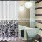 blue and black lines printed polyester shower curtain