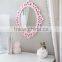 Oval Wall Mirror - Highly Decorative Wall Accessories - Use it for Bedroom and Bathroom Wall, or as a Princess Mirror for Girl's