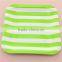 Hot new products for 2015 7 inch striped square paper plates for baby shower favors