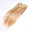 2016Wholesale Virgin Human Hair Clip In Hair Extension, Unprocessed Brazilian Human Hair Clip In Hair Extension