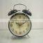 Decorative classic table top Black double bell metal different types desktop alarm clock
