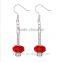 New Arrival Crystal Ball Spiral Dangle Earrings For girl