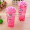 Double Ice Cup Flexible Drinking Personalized Plastic Straw Cup With Lid