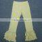In stock Wholesale Children's ruffle capri pants 100%Cotton hot sale