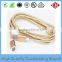 Metal Nylon braided Micro USB data charging cable for mobile phone