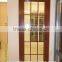 Energy saving double glass Plastic/Vinyl profile casement doors with grilles