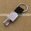 Custom laser logo black genuine/ pu leather keychain/ blank keychain as promotion gift                        
                                                                                Supplier's Choice