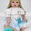 Soft safety material cheap girls toys 22 inches silicone doll made in China