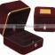 Luxury Metal Labeled Custom Velvet Ring Box