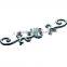 Chrome zinc flower shape drawer pull handles for bedroom furniture KH3132