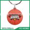Wholesale bulk metal two sided basketball personalized key ring