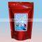 Resealable stand up plastic green tea bag