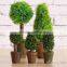 new designed plastic material artificial topiary grass ball for table decoration