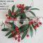 Xmas decorations door wreath with candle ring foam berry with pine cone holly leaf assorted for home decorations