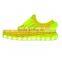 Candy Color Kids Led Light up Sneakers Flyknit Buckle up Kids Electric Led Sneakers Cheap Kids Shoes for Wholesale