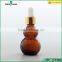 unique shape essential oil glass bottle , dropper glass bottle