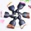 2016 New Arrival Hot Sell Flat Handle Color Tip Curved Contour Brush