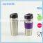 easy handle 450ml stainless steel mug with plastic lid