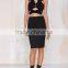 2015 Summer new design for woman crossed cutout sexy strap tight fashion bodycon crop top- SYK15132